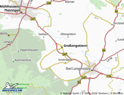 Mapa MICHELIN Großengottern - ViaMichelin