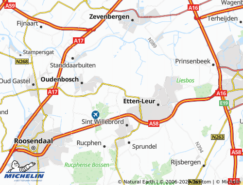 MICHELIN Hoeven map - ViaMichelin
