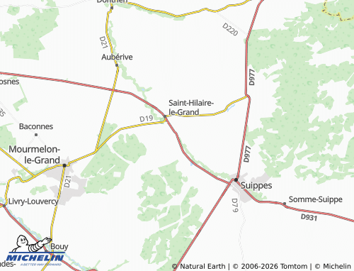 Mapa MICHELIN Jonchery-sur-Suippe - ViaMichelin