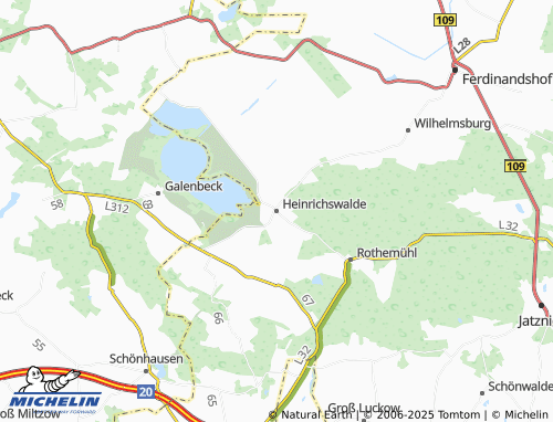 MICHELIN Heinrichswalde map - ViaMichelin
