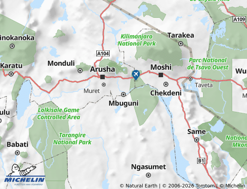 MICHELIN Arumeru map - ViaMichelin