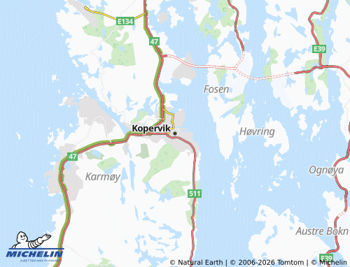 Mappa MICHELIN Kopervik - ViaMichelin