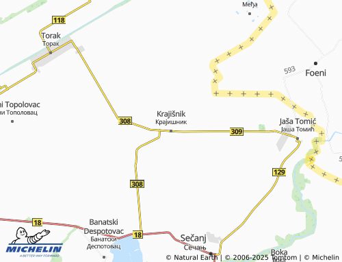 MICHELIN Krajišnik map - ViaMichelin