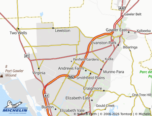 MICHELIN Angle Vale map - ViaMichelin