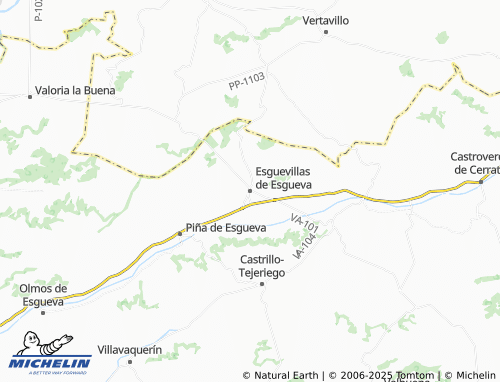 Carte MICHELIN Esguevillas de Esgueva - ViaMichelin