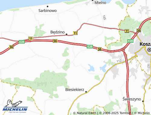 Carte MICHELIN Popowo - ViaMichelin