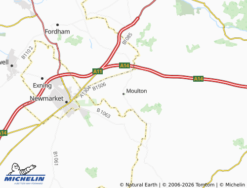 Carte MICHELIN Moulton - ViaMichelin