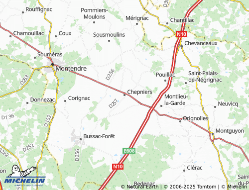 MICHELIN Chepniers map - ViaMichelin