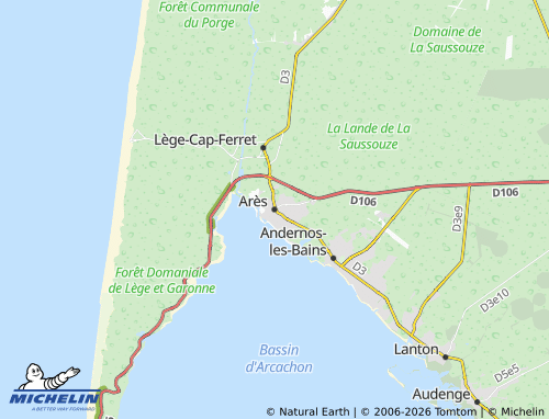MICHELIN Arès map - ViaMichelin
