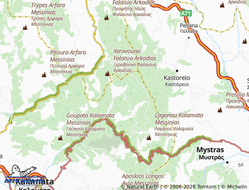 MICHELIN Nedousa map - ViaMichelin