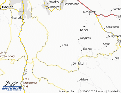 MICHELIN Cebir map - ViaMichelin
