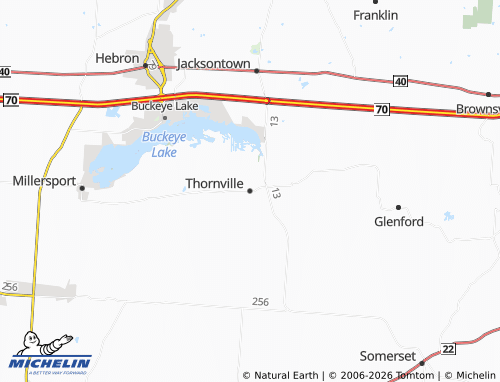 Mappa MICHELIN Thornville - ViaMichelin
