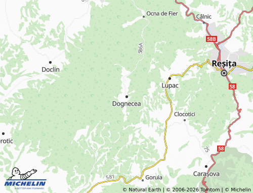 Mappa MICHELIN Dognecea - ViaMichelin
