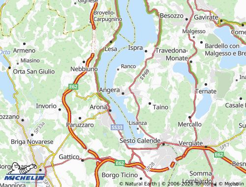 MICHELIN Angera map - ViaMichelin