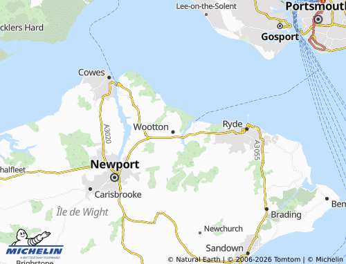 MICHELIN Wootton map - ViaMichelin