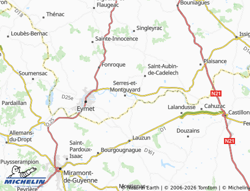 Mapa MICHELIN Serres-et-Montguyard - ViaMichelin