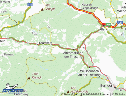Mapa MICHELIN Thenneberg - ViaMichelin