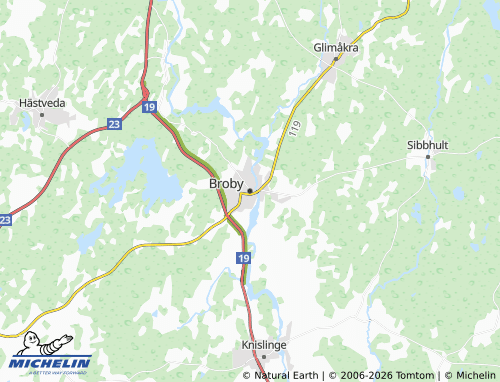 MICHELIN-Landkarte Broby - ViaMichelin