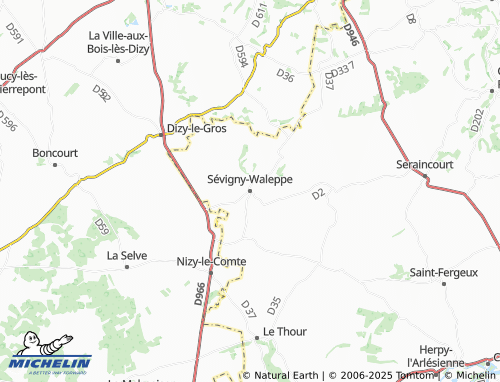 MICHELIN Sévigny-Waleppe map - ViaMichelin