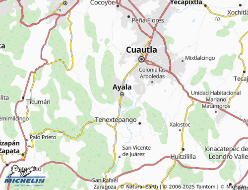 Mappa MICHELIN Ciudad Ayala Centro - ViaMichelin