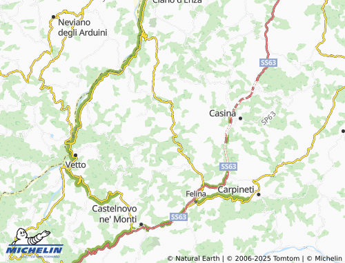 MICHELIN-Landkarte Gombio - ViaMichelin