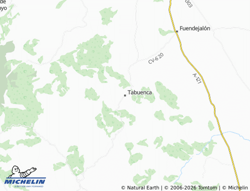 MICHELIN Tabuenca map - ViaMichelin