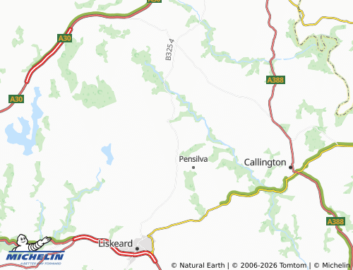 MICHELIN Upton Cross map - ViaMichelin