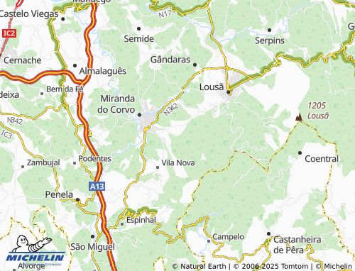 MICHELIN Chapinha map - ViaMichelin