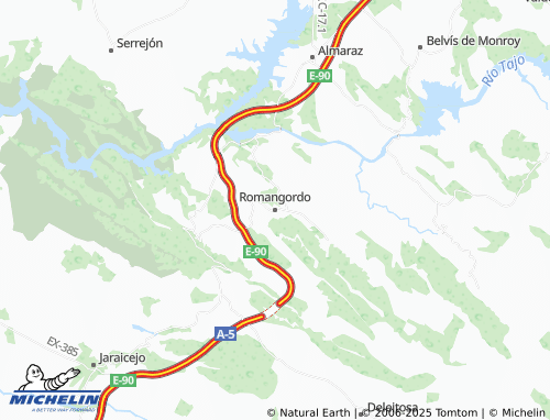 MICHELIN Romangordo map - ViaMichelin