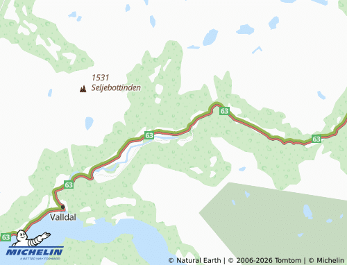 MICHELIN-Landkarte Gjerde - ViaMichelin