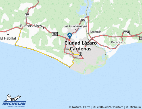 MICHELIN Popular Indeco map - ViaMichelin