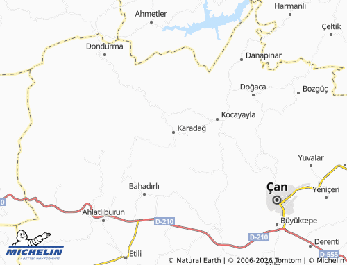Mappa MICHELIN Karadağ - ViaMichelin