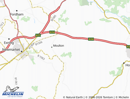 Carte MICHELIN Gazeley - ViaMichelin