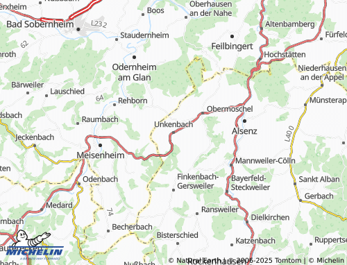MICHELIN Unkenbach map - ViaMichelin