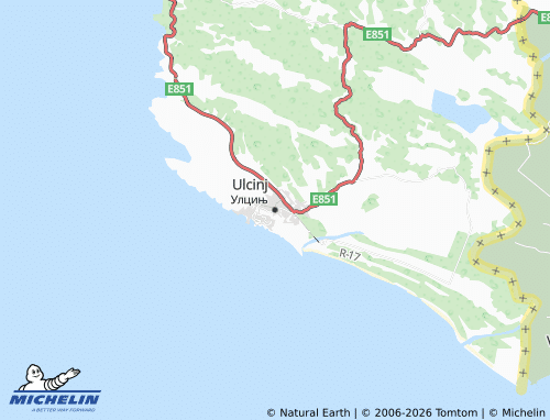 Mapa MICHELIN Ulcinj - ViaMichelin