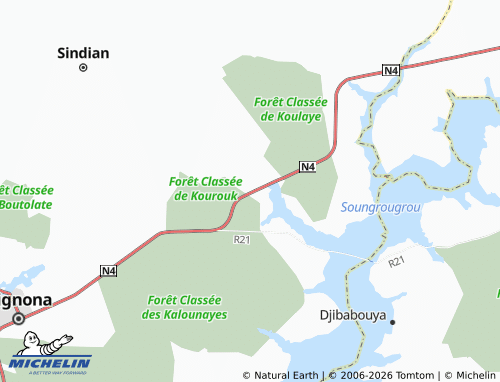 MICHELIN Djiringoumane map - ViaMichelin