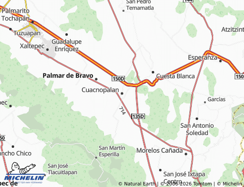 MICHELIN Cuacnopalan map - ViaMichelin