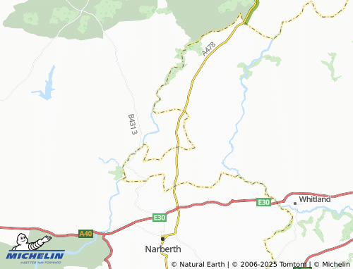 MICHELIN Llandissilio West map - ViaMichelin