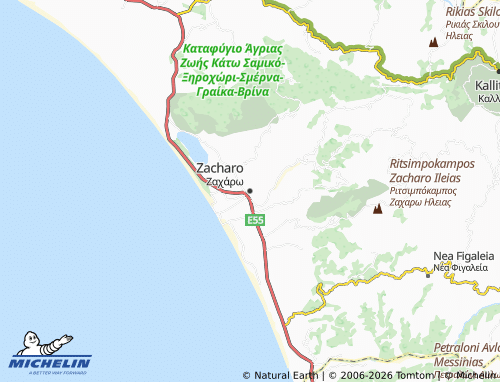 Carte MICHELIN Zacharo - ViaMichelin
