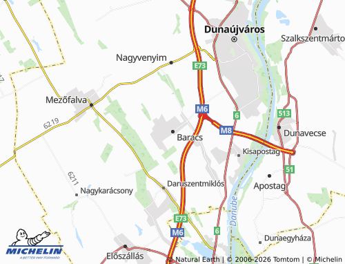 MICHELIN Baracs map - ViaMichelin