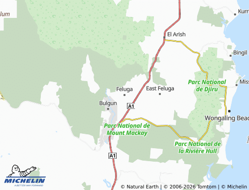 MICHELIN Feluga map - ViaMichelin