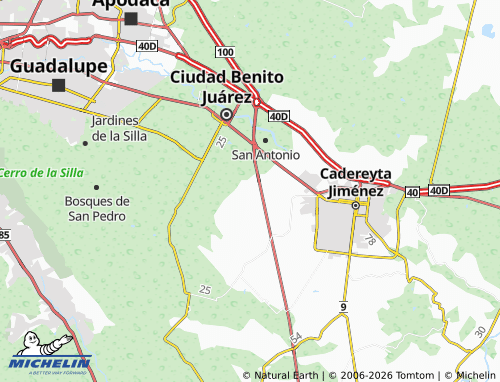 MICHELIN Valle del Roble Sector Cedro map - ViaMichelin