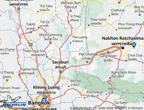 MICHELIN-Landkarte Amphoe Wang Muang - ViaMichelin