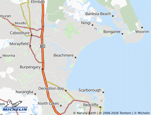 MICHELIN Beachmere map - ViaMichelin