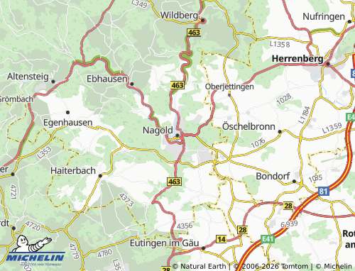 Mapa MICHELIN Nagold - ViaMichelin