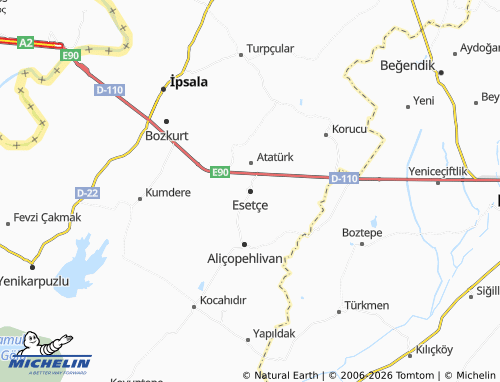 Mapa MICHELIN Esetçe - ViaMichelin