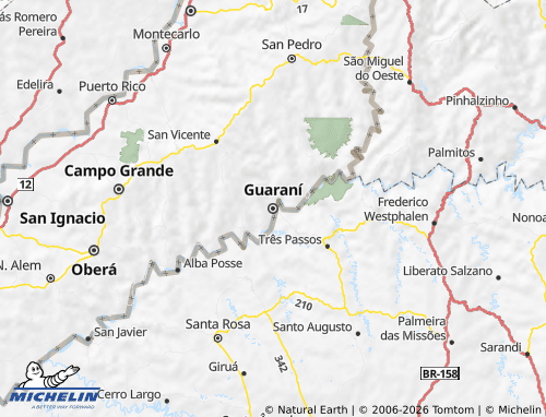 MICHELIN Guaraní map - ViaMichelin