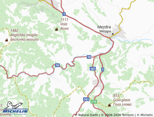 MICHELIN Lyutibrod map - ViaMichelin