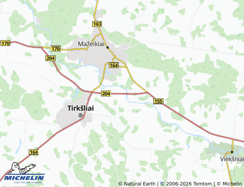 Mapa MICHELIN Voveriai - ViaMichelin