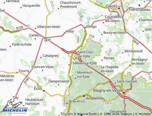 MICHELIN Saint-Clair-sur-Epte map - ViaMichelin